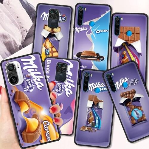 Chocolate Milka Shockproof Coque for Redmi K40 Pro Plus Note 9 9T 9S 8 8T Luxury Case 9C 8A 7A K20 K30 Pro Shell Capa