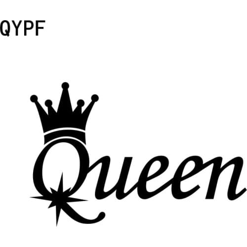 QYPF 15.3CM*10CM Fashion QUEEN Vinyl Car Motorcycle Sticker Decal Black Silver Decoration C15-2729