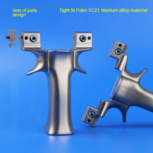 Hunting Shooting High-power Slingshot Shooting Titanium Alloy slingshot with Rubber Band Adult New High-quality