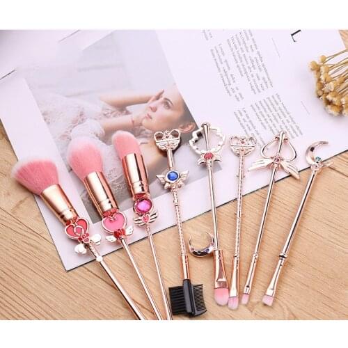 Gorgeous Beauty Cosmetic Brushes Soft Hair Powder Foundation Brush Sets Eye Shadow Lip Brush Gold Handle Cosmetics Makeup Tools