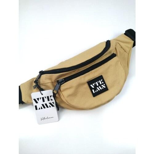 Unisex Waterproof Colorful Shoulder and Waist Bag Cream Colour