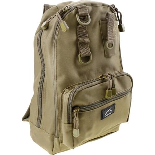 HETTO Waterproof Outdoor Fishing Tackle Bag Sling Shoulder Breathable Fabric Tactical Crossbody Fishing Accessories Bag