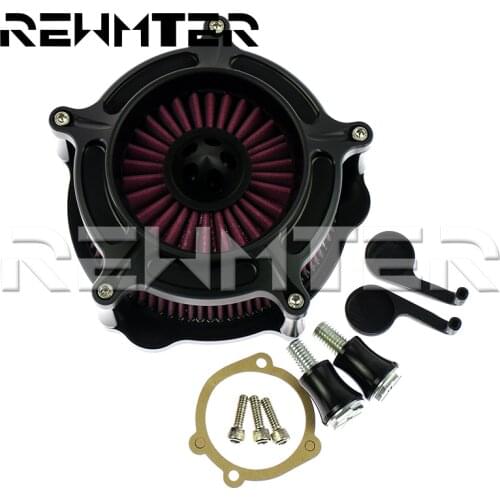 Motorcycle Turbine Spike Air Cleaner Intake Filter For Harley XL Sportster Dyna Softail Touring For Harley Air Filters & Systems