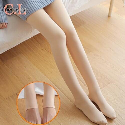 CHRLEISURE Women Thick Pantyhose Cashmere Warm Winter Velvet Super Elastic Sexy Tights Sexy Slim Pantyhose Fleece Stockings