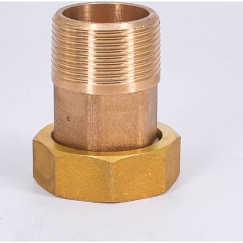 1-1/2" BSP Female To 1-1/4" BSP male Hex Lengthen Brass Union Pipe Fitting Water Gas Oil For Water Meter