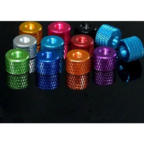 10Pcs M3 M4 Hand Knurled Non-slip Nut Color Aluminum Alloy Nuts Screw Cap