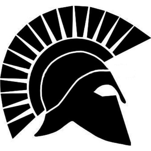 11*10CM SPARTAN HELMET Car Sticker Cartoon Helmet Decorated Car Window Stickers And Decals C2-0059