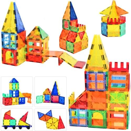 130pcs Big Size Magnetic Constructor Designer Magnet Building Blocks With Magnetic Construction Set Toys For Children