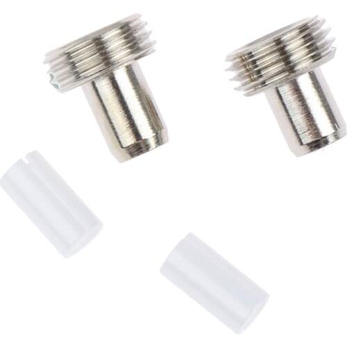 2set Fiber Optic Visual Fault Locator Replacement Parts - 2x Ceramic Tube Sleeves with 2x Metal Fitting Connectors