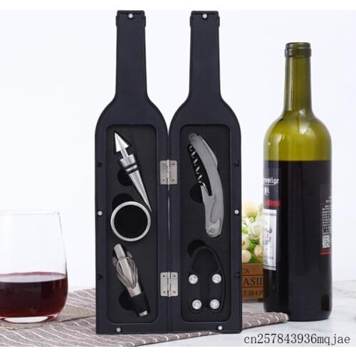 20Sets 3pcs & 5pcs/set Wine Bottle Opener Stopper Pourer Corkscrew Wine Opener Foil Cutter Holder Wine Tools Kit