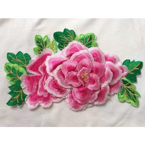 3D Craft Layer Floral Embroidered Lace Venise Applique Motif Trimming Patches Scrapbooking Iron on Sewing Accessories
