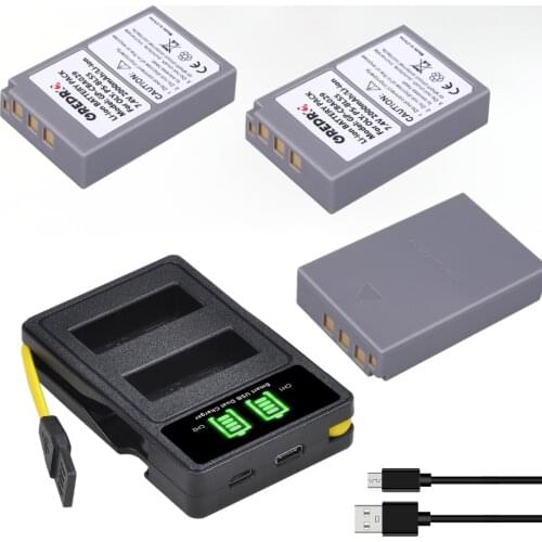 BLS-5 BLS-50 BLS5 BLS50 Battery + USB Charger with Type-C for Olympus PEN E-PL5 OMD-EM10 E-PL3 E-PL6 E-PL7 E-PM2 E-M10 Stylus1