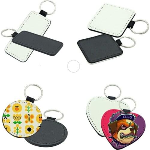 Free Shipping 20pcs Blank Sublimation Leather Pendant Tags Key Chains DIY Printing Sublimation Ink Transfer paper