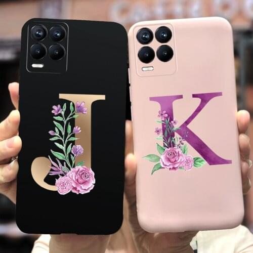 Cute Letters Case For Realme 8 Pro Case Realme8 RMX3085 Soft Silicone Funda Phone Cases For Oppo Realme 8 Pro 8Pro RMX3081 Cover