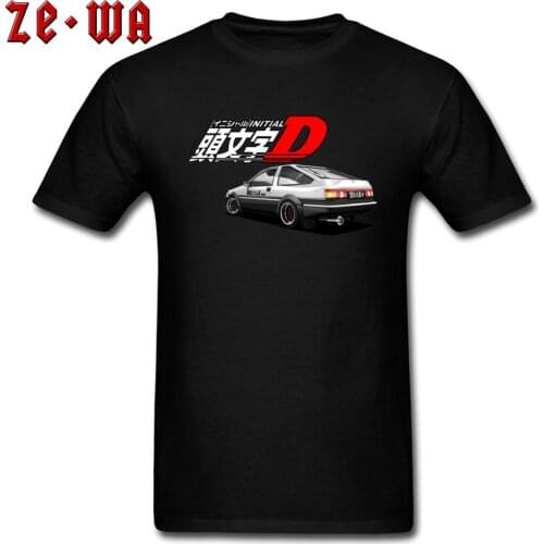 Newest Initial D AE86 Thunder Tshirt Corvette Car Styling Auto Cars Funny T Shirts Japanese Anime Comic Fashion Streetwear