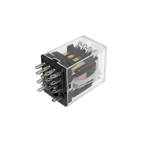 HH54P MY4 220/240VAC Coil Voltage 4P2T 14 Pins 5A Red LED Light Power Relay