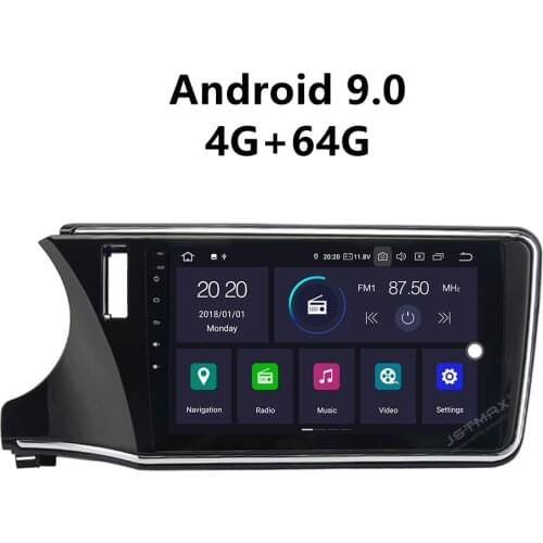 JSTMAX 10.2'' Android 9.0 4G + 64G ISP Screen Car DVD Radio Stereo Player For Honda City 2015 2016 2017 Radio