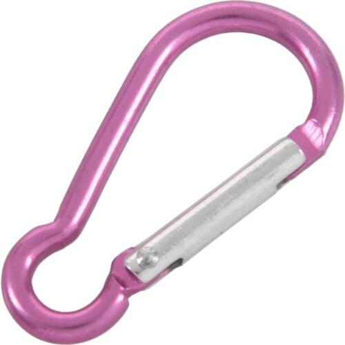 Camping Bottle Key Bag Holder Carabiners Hooks Clip 5cm Long 4 Pcs Pink Ideal for holding bottle, pouch, small bag or items