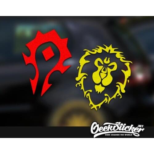 Classic Game WOW World of Warcraft Badge Sticker Decal vinyl Car Body Sticker Waterproof Reflective Universal Motorcycle Laptop