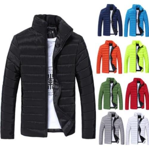 Winter Jacket Men 2020 print Fashion Stand Collar Male Parka Jacket Mens Solid Thick Jackets and Coats Man Winter Parkas M-5XL