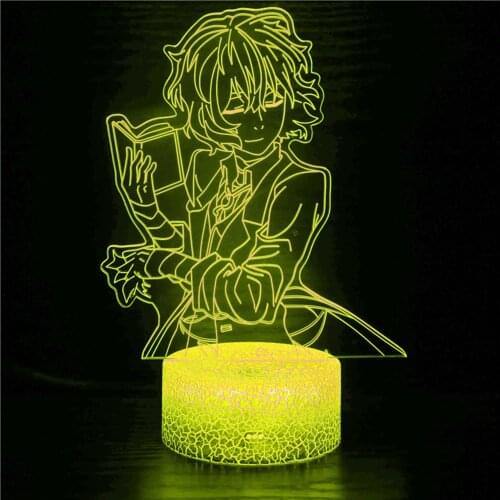 Bungo Stray Dogs Osamu Dazai Lamp for Room Decor Friend Birthday Gift Gadget Nakahara Chuya Night Light Anime NeonDazai Light