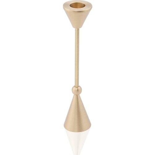 Lukrea Brass Conical Bulk Candlestick Rome Small Size