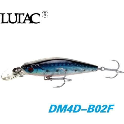 LUTAC 60mm/5.5g Floating Minnow Artificial Hard Lure BKK Hook 3D Eyes Vivid Swimming Action Fishing Bait