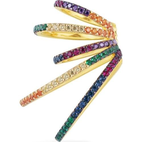 Multi-turn Pearl Rhinestone Ear Cuff Bohemia Wide Stackable Earcuffs Crystal Ear Climber Earrings For Women Wedding Jewelry