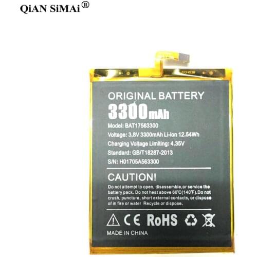 New High Quality BAT17563300 3300mAh battery For Doogee shoot 1 phone