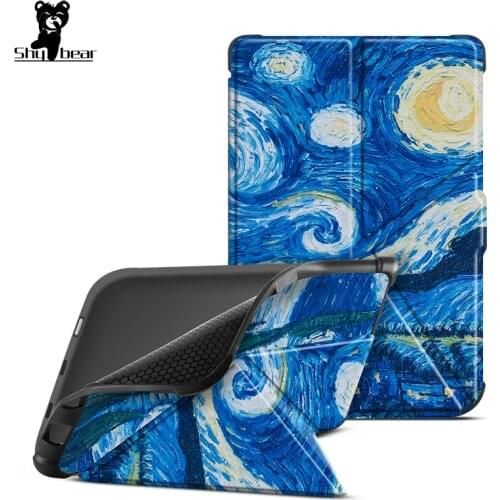 Origami Smart Case for Pocketbook 616 PU Leather Stand Protective Skin Shell for Pocketbook Touch HD 3