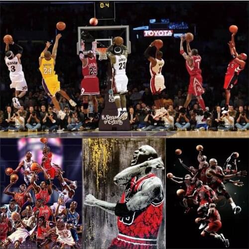 Great Basketball Player Idol Michael Jordan Living Room Decoration Mosaic Diamond Painting