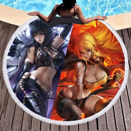 Cartoon anime character Beach towel large beach towels Fringed beach towel Round beach towel For home towel luxury beach towel
