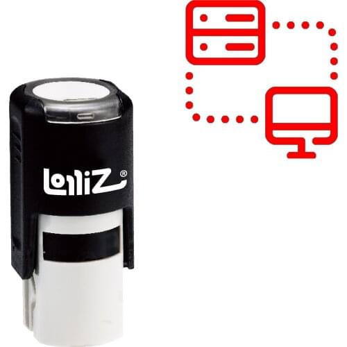 LolliZ Network 1 Self-Inking Rubber Stamp - Modern Symbol Series