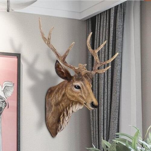 CHRISTMAS DECORATIONS, DEER HEAD DECORATION CRAFTS, WALL HANGINGS, MODERN HOME OFFICE WALL DECORATION