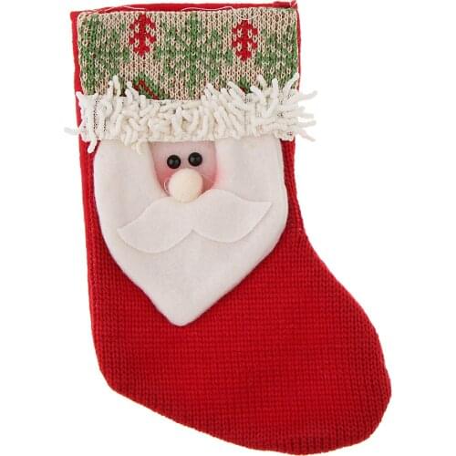 Christmas Santa Snowman Elk Xmas Tree Mantel Fireplace ing Socks Candy Bag Party Gift Favor