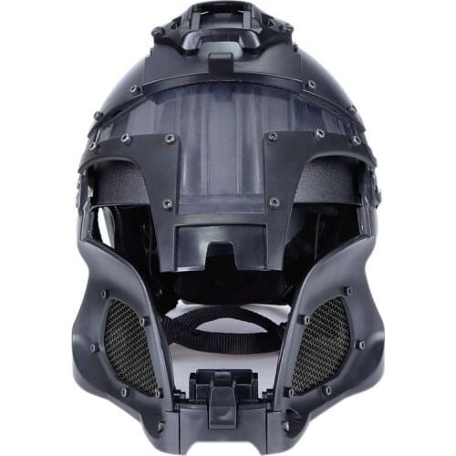 Medieval iron warrior helmet, tactical outdoor retro helmet, solid color version