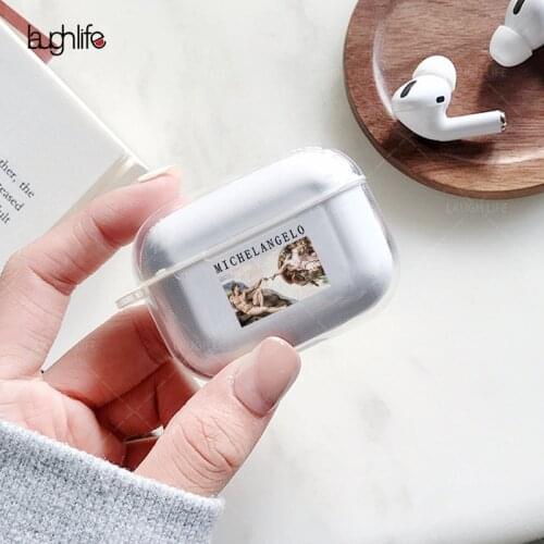 Silicone Case For Airpods Black Art Transparent Case For Clear AirPods Pro Case Silicone Protective Cover Wireless Earphone Case