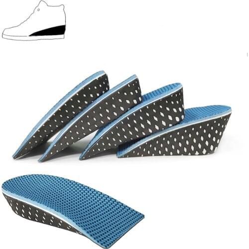 Inner Heightened Insole Men Women Comfortable Shock Absorption Invisible Leisure Sports Memory Foam Section Increased Half Pad