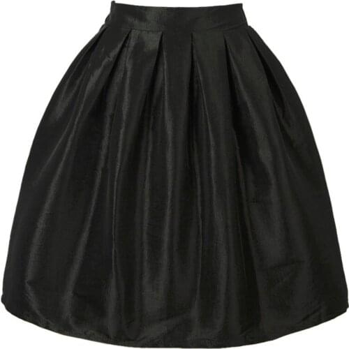 Retro High Waist Pleats Mini A Line Skater Casual Skirt 24 Colors Plus Size Spring Summer New Women Fashion Short Skirts