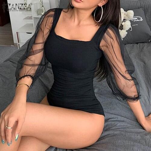 ZANZEA Women's Lace Bodysuit