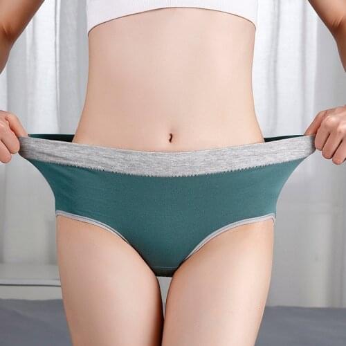 63 Summer Breathable Intimate Underpants Mid-Rise Female Briefs Women Soft Cotton Underwear Patchwork Girls Panties