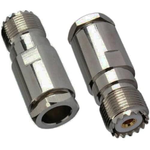 10pcs UHF SO239 Female Jack Clamp for RF Coaxial Coax Cable RG5 RG6 LMR300 RG212 5D-FB 50-5 Connector