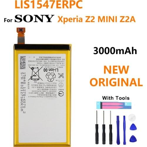 100% Original Replacement Battery LIS1547ERPC For SONY Xperia Z2 Compact Z2A Z2 MINI ZL2 SOL25 D6563 Z2MINI 3000mAh Batteries