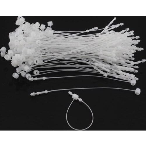 1000pcs Glue Needle Buckle Garment Label Seal Strings White Clear Plastic Snap Lock Pins Security Loop Tag Fasteners