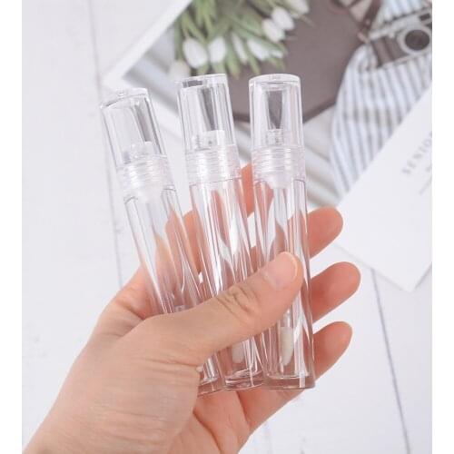 3.5ml Empty Transparent Lipgloss Containers Tubes Round Clear Cosmetic Lipgloss Tube Packaging Lip Gloss Tubes With Wand