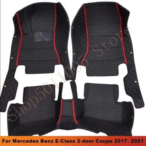 Car Floor Mats For Mercedes Benz E-Class 2-door Coupe 2017 2018 2019 2020 2021 Waterproof Carpets Auto Interior Accessories