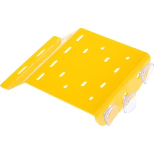 Turtle Pier Dock Basking Platform Shelf Ramp Reptile Terrarium Aquarium Fish Tank Decor （Yellow )