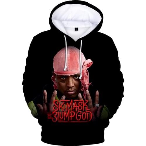 Childrens Hoodies New SKI MASK THE SLUMP GOD Hoodie Sweatshirt Men/women 3D Cool Rapper Boys/girls Streetwear Crea Kids Clothes