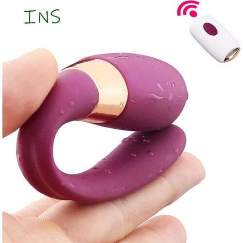 Double Head Vaginal Wireless Remote Control Vibrator U shape Stimulate vagina clitoris For Couple Masturbation Massager