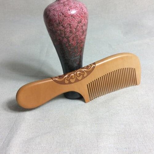 Comb Double-sided Engraving Compact Wood Hair Cutting Styling Massage Comb for Home